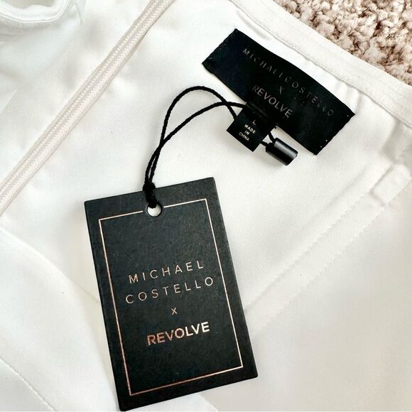 NWT Michael Costello x Revolve Karina Romper in White Size Large - Picture 7 of 9